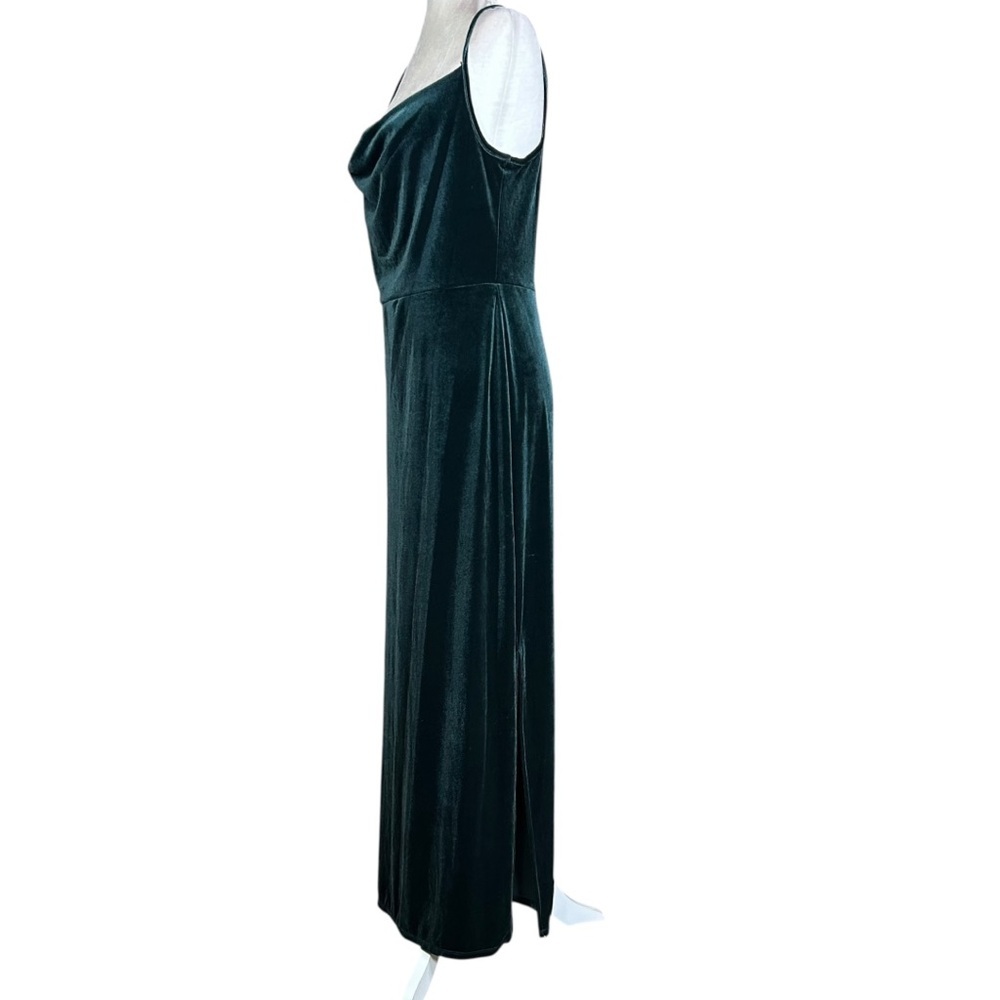 Y2K Taylor Velveteen Maxi Dress 10 Cowl Neck Whimsigoth Dark Fairy - Picture 5 of 11